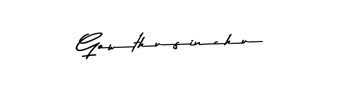 How to make Gowthusinchu signature? Asem Kandis PERSONAL USE is a professional autograph style. Create handwritten signature for Gowthusinchu name. Gowthusinchu signature style 9 images and pictures png