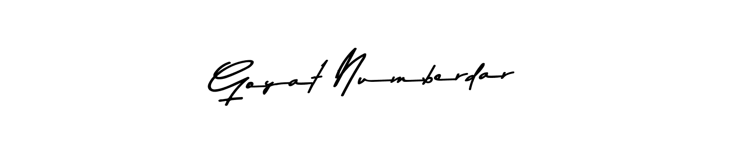 It looks lik you need a new signature style for name Goyat Numberdar. Design unique handwritten (Asem Kandis PERSONAL USE) signature with our free signature maker in just a few clicks. Goyat Numberdar signature style 9 images and pictures png