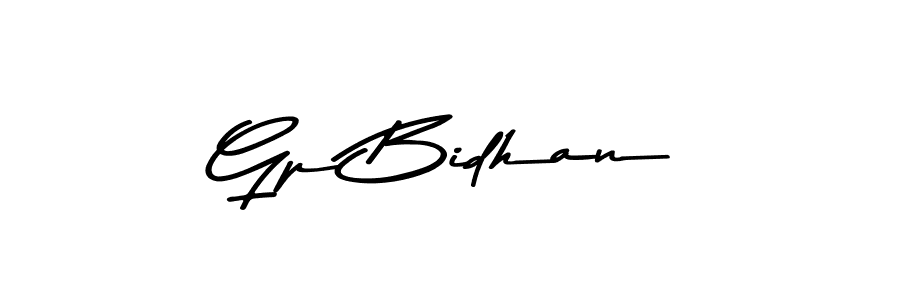 Design your own signature with our free online signature maker. With this signature software, you can create a handwritten (Asem Kandis PERSONAL USE) signature for name Gp Bidhan. Gp Bidhan signature style 9 images and pictures png