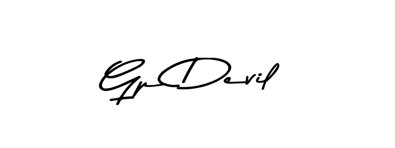 How to make Gp Devil name signature. Use Asem Kandis PERSONAL USE style for creating short signs online. This is the latest handwritten sign. Gp Devil signature style 9 images and pictures png