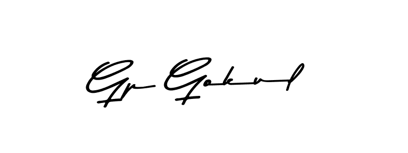 Gp Gokul stylish signature style. Best Handwritten Sign (Asem Kandis PERSONAL USE) for my name. Handwritten Signature Collection Ideas for my name Gp Gokul. Gp Gokul signature style 9 images and pictures png