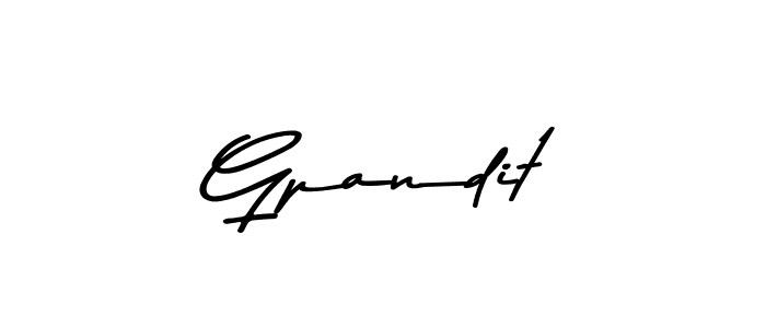 Create a beautiful signature design for name Gpandit. With this signature (Asem Kandis PERSONAL USE) fonts, you can make a handwritten signature for free. Gpandit signature style 9 images and pictures png