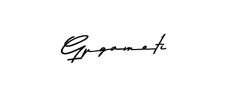 How to make Gpgameti name signature. Use Asem Kandis PERSONAL USE style for creating short signs online. This is the latest handwritten sign. Gpgameti signature style 9 images and pictures png