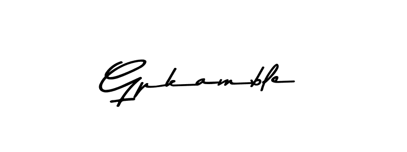 How to Draw Gpkamble signature style? Asem Kandis PERSONAL USE is a latest design signature styles for name Gpkamble. Gpkamble signature style 9 images and pictures png