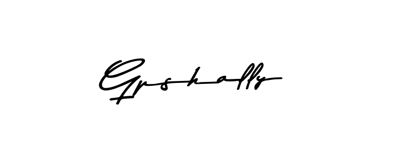 Make a beautiful signature design for name Gpshally. With this signature (Asem Kandis PERSONAL USE) style, you can create a handwritten signature for free. Gpshally signature style 9 images and pictures png