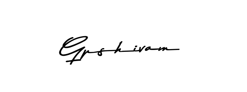 How to make Gpshivam name signature. Use Asem Kandis PERSONAL USE style for creating short signs online. This is the latest handwritten sign. Gpshivam signature style 9 images and pictures png