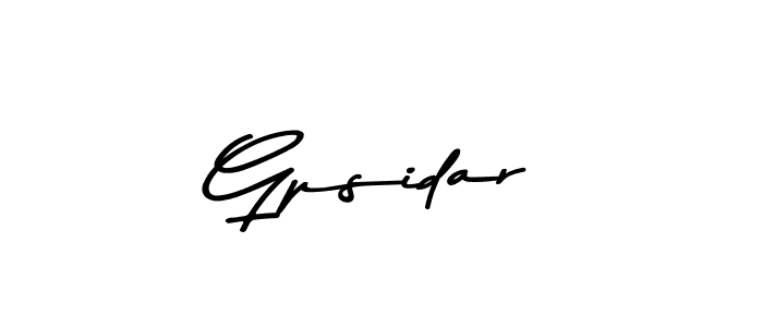 Make a beautiful signature design for name Gpsidar. With this signature (Asem Kandis PERSONAL USE) style, you can create a handwritten signature for free. Gpsidar signature style 9 images and pictures png