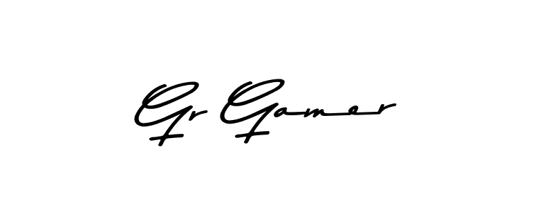 Create a beautiful signature design for name Gr Gamer. With this signature (Asem Kandis PERSONAL USE) fonts, you can make a handwritten signature for free. Gr Gamer signature style 9 images and pictures png