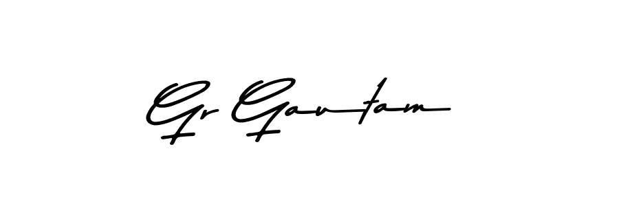 How to make Gr Gautam name signature. Use Asem Kandis PERSONAL USE style for creating short signs online. This is the latest handwritten sign. Gr Gautam signature style 9 images and pictures png