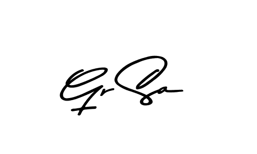 Create a beautiful signature design for name Gr Sa. With this signature (Asem Kandis PERSONAL USE) fonts, you can make a handwritten signature for free. Gr Sa signature style 9 images and pictures png