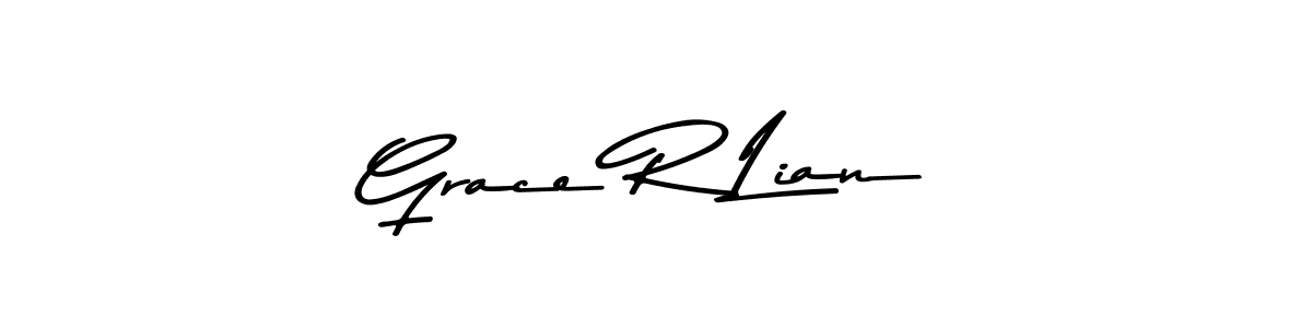 Create a beautiful signature design for name Grace R Lian. With this signature (Asem Kandis PERSONAL USE) fonts, you can make a handwritten signature for free. Grace R Lian signature style 9 images and pictures png