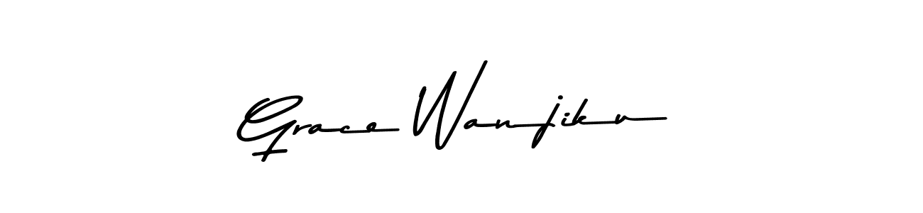 You should practise on your own different ways (Asem Kandis PERSONAL USE) to write your name (Grace Wanjiku) in signature. don't let someone else do it for you. Grace Wanjiku signature style 9 images and pictures png