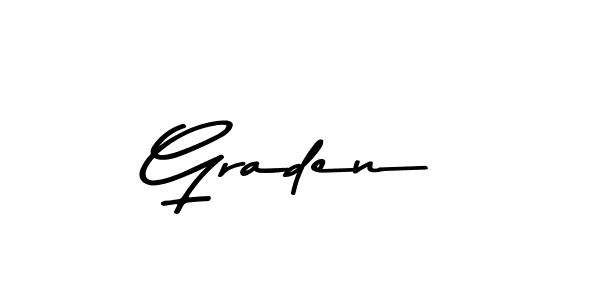 Make a beautiful signature design for name Graden. With this signature (Asem Kandis PERSONAL USE) style, you can create a handwritten signature for free. Graden signature style 9 images and pictures png
