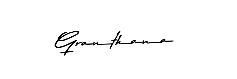 Use a signature maker to create a handwritten signature online. With this signature software, you can design (Asem Kandis PERSONAL USE) your own signature for name Granthana. Granthana signature style 9 images and pictures png