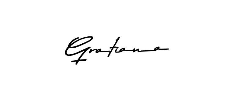 How to make Gratiana name signature. Use Asem Kandis PERSONAL USE style for creating short signs online. This is the latest handwritten sign. Gratiana signature style 9 images and pictures png