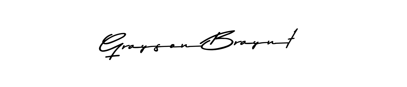 Make a beautiful signature design for name Grayson Braynt. With this signature (Asem Kandis PERSONAL USE) style, you can create a handwritten signature for free. Grayson Braynt signature style 9 images and pictures png