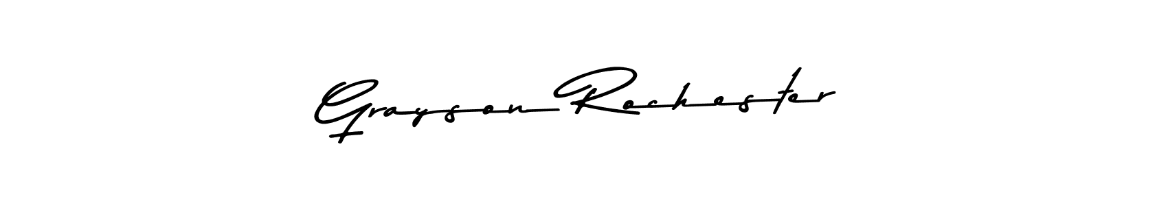 How to make Grayson Rochester name signature. Use Asem Kandis PERSONAL USE style for creating short signs online. This is the latest handwritten sign. Grayson Rochester signature style 9 images and pictures png