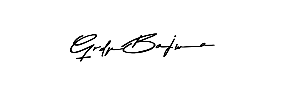 Make a beautiful signature design for name Grdp Bajwa. With this signature (Asem Kandis PERSONAL USE) style, you can create a handwritten signature for free. Grdp Bajwa signature style 9 images and pictures png