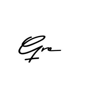 Create a beautiful signature design for name Gre. With this signature (Asem Kandis PERSONAL USE) fonts, you can make a handwritten signature for free. Gre signature style 9 images and pictures png