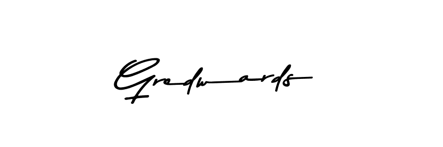 How to make Gredwards name signature. Use Asem Kandis PERSONAL USE style for creating short signs online. This is the latest handwritten sign. Gredwards signature style 9 images and pictures png