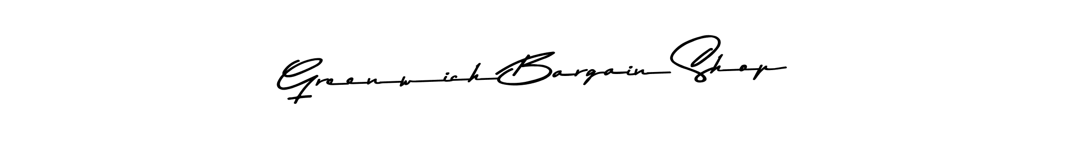 Design your own signature with our free online signature maker. With this signature software, you can create a handwritten (Asem Kandis PERSONAL USE) signature for name Greenwich Bargain Shop. Greenwich Bargain Shop signature style 9 images and pictures png