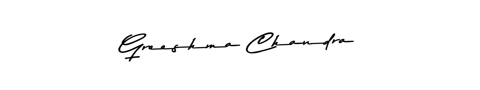 Also You can easily find your signature by using the search form. We will create Greeshma Chandra name handwritten signature images for you free of cost using Asem Kandis PERSONAL USE sign style. Greeshma Chandra signature style 9 images and pictures png