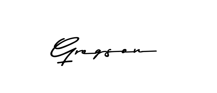 Gregson stylish signature style. Best Handwritten Sign (Asem Kandis PERSONAL USE) for my name. Handwritten Signature Collection Ideas for my name Gregson. Gregson signature style 9 images and pictures png