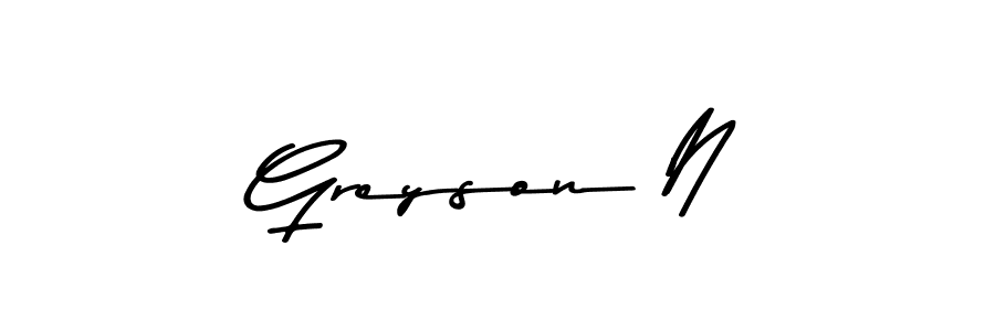 Also we have Greyson N name is the best signature style. Create professional handwritten signature collection using Asem Kandis PERSONAL USE autograph style. Greyson N signature style 9 images and pictures png