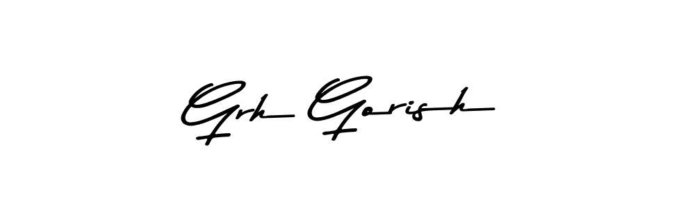 Design your own signature with our free online signature maker. With this signature software, you can create a handwritten (Asem Kandis PERSONAL USE) signature for name Grh Gorish. Grh Gorish signature style 9 images and pictures png