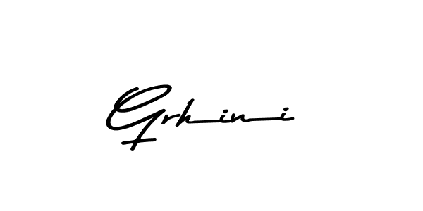 Make a beautiful signature design for name Grhini. With this signature (Asem Kandis PERSONAL USE) style, you can create a handwritten signature for free. Grhini signature style 9 images and pictures png