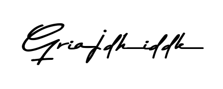 Give your name Griajdhiddk an exquisite flair with the Asem Kandis PERSONAL USE script font. Ideal for contracts, resumes, and formal letterheads. Griajdhiddk signature style 9 images and pictures png