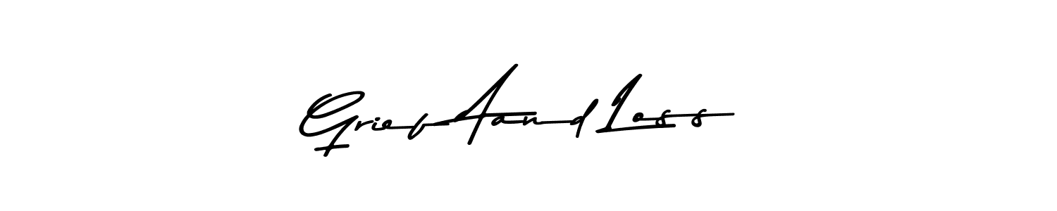 Use a signature maker to create a handwritten signature online. With this signature software, you can design (Asem Kandis PERSONAL USE) your own signature for name Grief Aand Loss. Grief Aand Loss signature style 9 images and pictures png