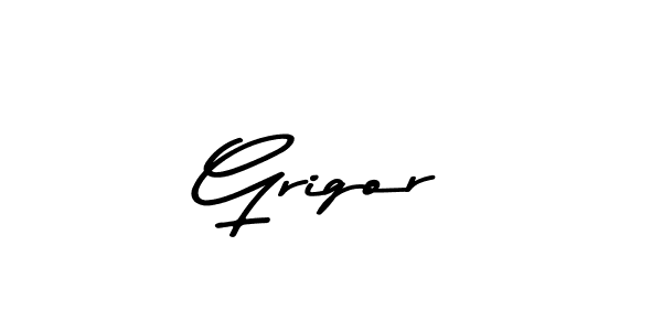Make a beautiful signature design for name Grigor. With this signature (Asem Kandis PERSONAL USE) style, you can create a handwritten signature for free. Grigor signature style 9 images and pictures png