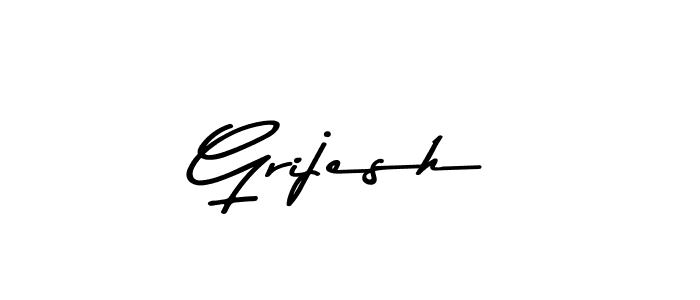 Create a beautiful signature design for name Grijesh. With this signature (Asem Kandis PERSONAL USE) fonts, you can make a handwritten signature for free. Grijesh signature style 9 images and pictures png