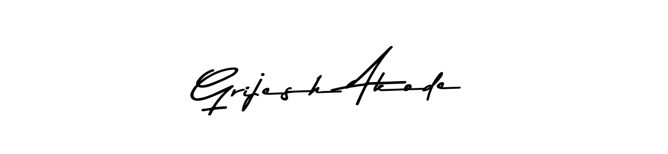 It looks lik you need a new signature style for name Grijesh Akode. Design unique handwritten (Asem Kandis PERSONAL USE) signature with our free signature maker in just a few clicks. Grijesh Akode signature style 9 images and pictures png
