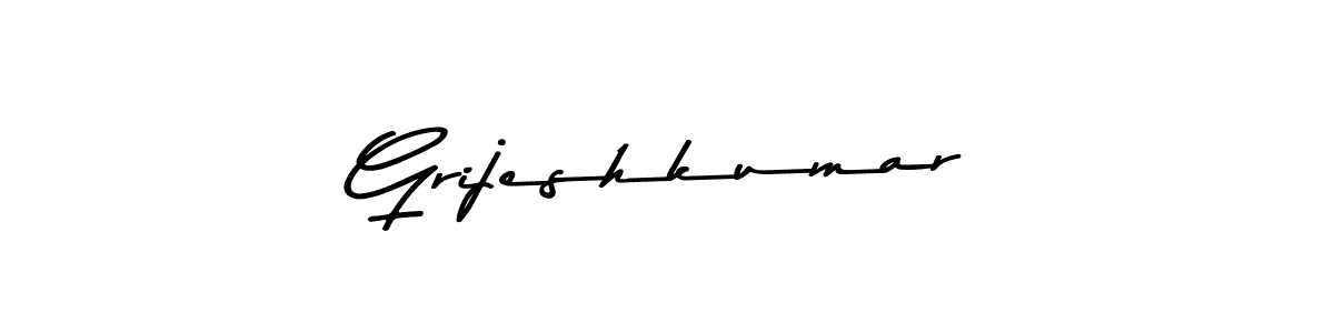Also You can easily find your signature by using the search form. We will create Grijeshkumar name handwritten signature images for you free of cost using Asem Kandis PERSONAL USE sign style. Grijeshkumar signature style 9 images and pictures png