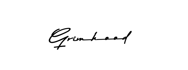 Design your own signature with our free online signature maker. With this signature software, you can create a handwritten (Asem Kandis PERSONAL USE) signature for name Grimhood. Grimhood signature style 9 images and pictures png