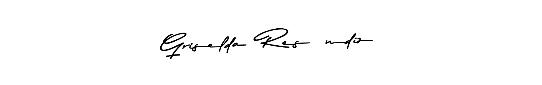 How to make Griselda  Reséndiz name signature. Use Asem Kandis PERSONAL USE style for creating short signs online. This is the latest handwritten sign. Griselda  Reséndiz signature style 9 images and pictures png