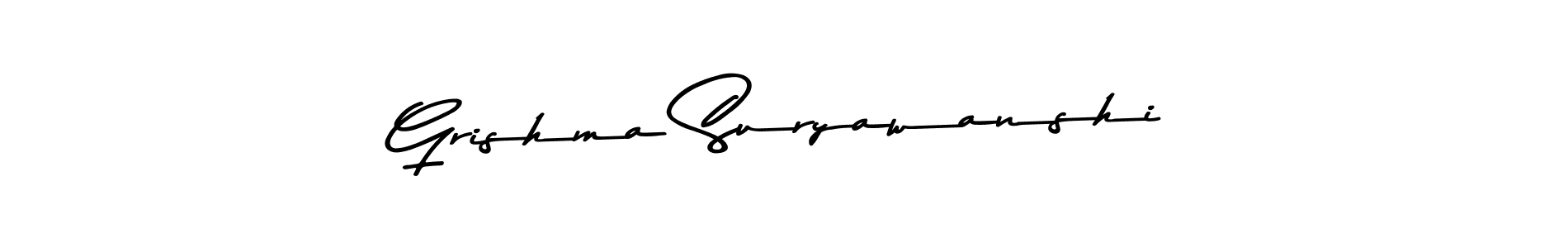 Create a beautiful signature design for name Grishma Suryawanshi. With this signature (Asem Kandis PERSONAL USE) fonts, you can make a handwritten signature for free. Grishma Suryawanshi signature style 9 images and pictures png