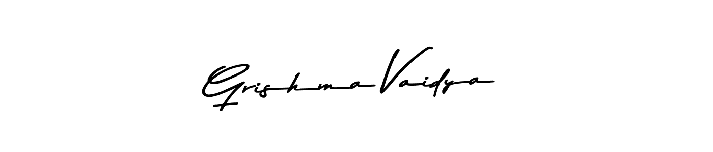 Similarly Asem Kandis PERSONAL USE is the best handwritten signature design. Signature creator online .You can use it as an online autograph creator for name Grishma Vaidya. Grishma Vaidya signature style 9 images and pictures png
