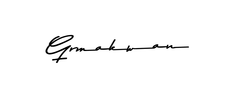 Use a signature maker to create a handwritten signature online. With this signature software, you can design (Asem Kandis PERSONAL USE) your own signature for name Grmakwan. Grmakwan signature style 9 images and pictures png