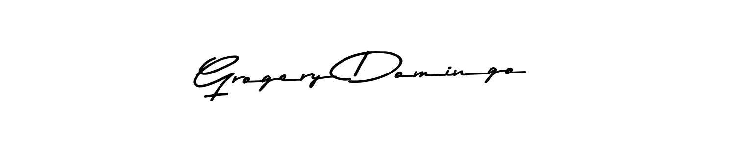 How to make Grogery Domingo name signature. Use Asem Kandis PERSONAL USE style for creating short signs online. This is the latest handwritten sign. Grogery Domingo signature style 9 images and pictures png