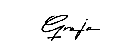 Discover how Groja looks in an executive cursive font (Asem Kandis PERSONAL USE). Perfect for legal documents, invoices, and certificates. Groja signature style 9 images and pictures png