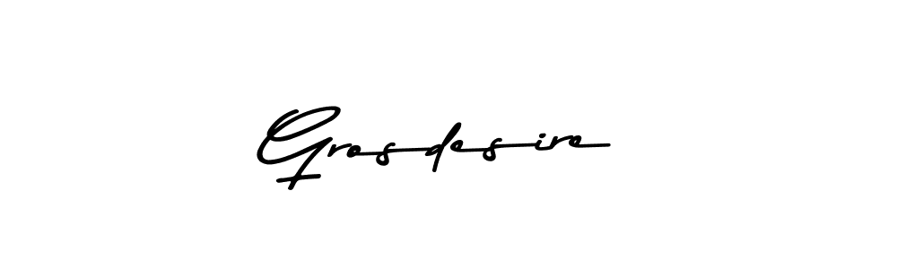 Also You can easily find your signature by using the search form. We will create Grosdesire name handwritten signature images for you free of cost using Asem Kandis PERSONAL USE sign style. Grosdesire signature style 9 images and pictures png