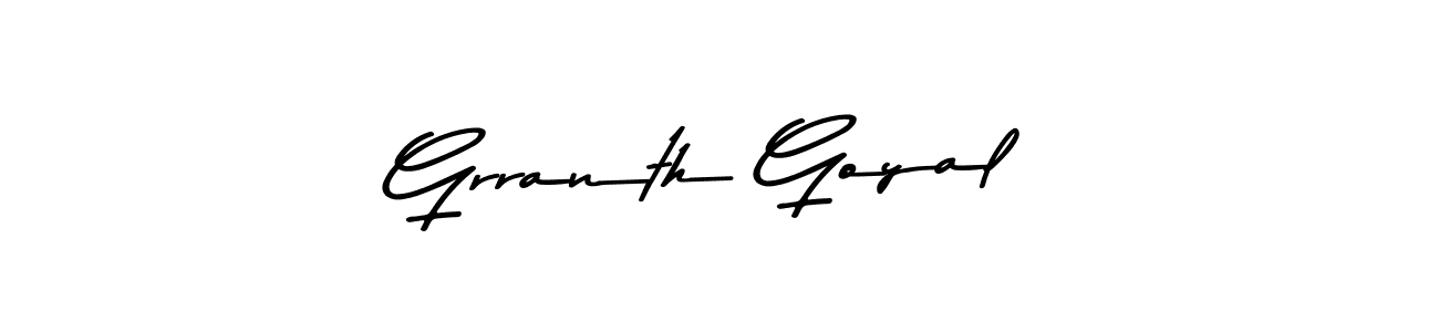Also we have Grranth Goyal name is the best signature style. Create professional handwritten signature collection using Asem Kandis PERSONAL USE autograph style. Grranth Goyal signature style 9 images and pictures png