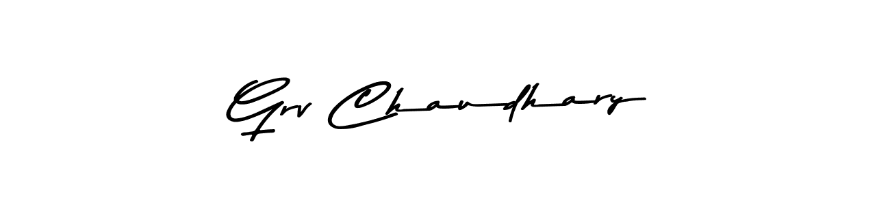 You should practise on your own different ways (Asem Kandis PERSONAL USE) to write your name (Grv Chaudhary) in signature. don't let someone else do it for you. Grv Chaudhary signature style 9 images and pictures png