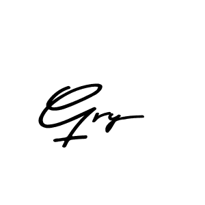 How to make Gry name signature. Use Asem Kandis PERSONAL USE style for creating short signs online. This is the latest handwritten sign. Gry signature style 9 images and pictures png