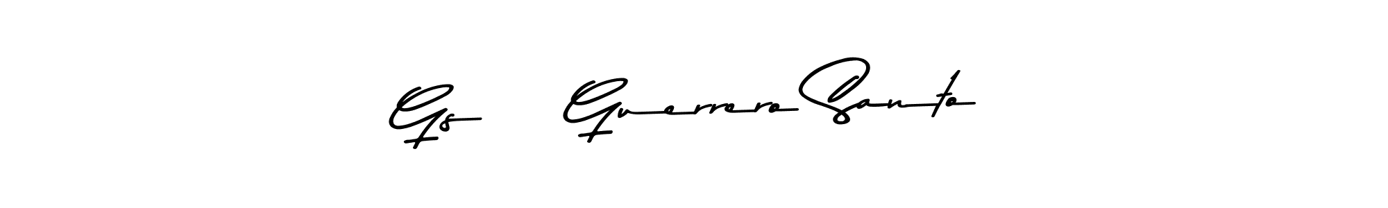Make a beautiful signature design for name Gs    Guerrero Santo. With this signature (Asem Kandis PERSONAL USE) style, you can create a handwritten signature for free. Gs    Guerrero Santo signature style 9 images and pictures png