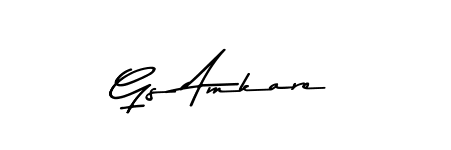 Design your own signature with our free online signature maker. With this signature software, you can create a handwritten (Asem Kandis PERSONAL USE) signature for name Gs Amkare. Gs Amkare signature style 9 images and pictures png