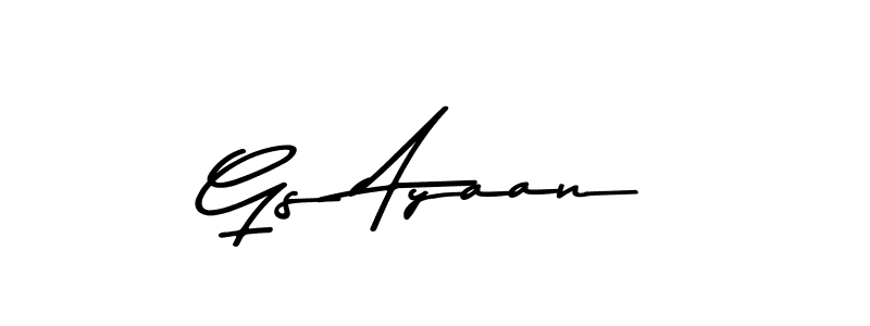 Also You can easily find your signature by using the search form. We will create Gs Ayaan name handwritten signature images for you free of cost using Asem Kandis PERSONAL USE sign style. Gs Ayaan signature style 9 images and pictures png